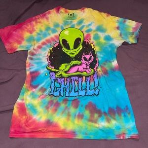 Tye-dye alien T-shirt